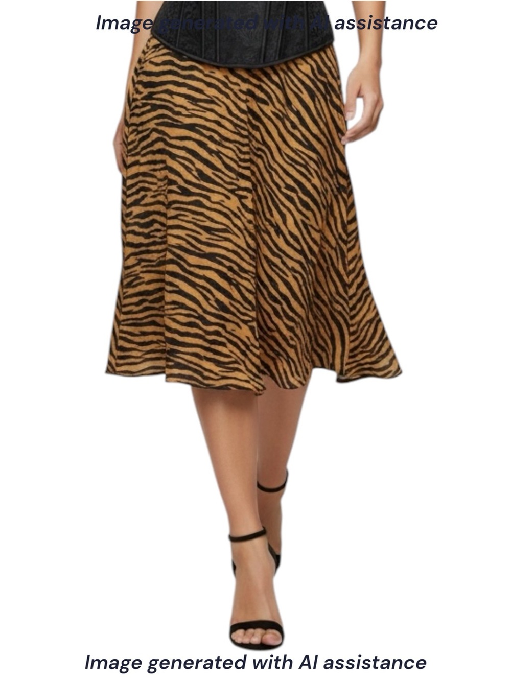 NWT Catherine Malandrino 2X animal print Pleated Midi Skirt